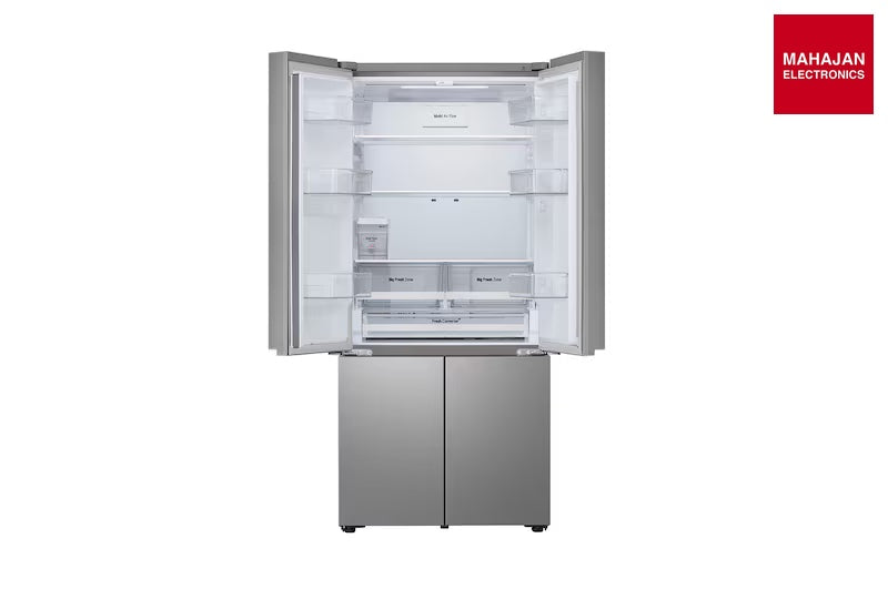 LG GV-F25FFLJB 604L French Door Refrigerator, Water Dispenser, Fresh Converter+, DoorCooling Prime Silver – Mahajan Electronics Online.