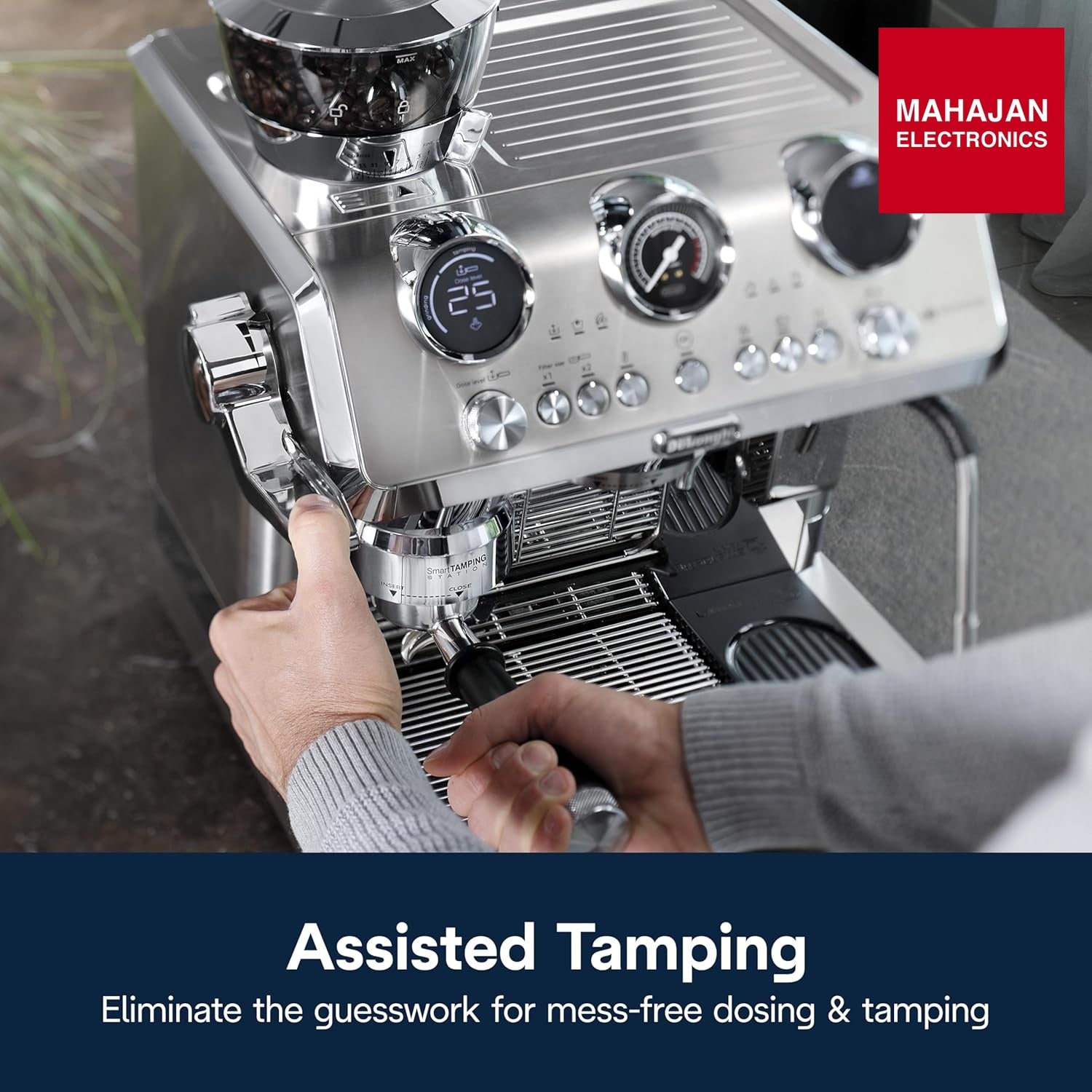 De'Longhi EC9885.M La Specialista Maestro Espresso Machine with Grinder, Auto & Manual Milk Frother – Mahajan Electronics Online.