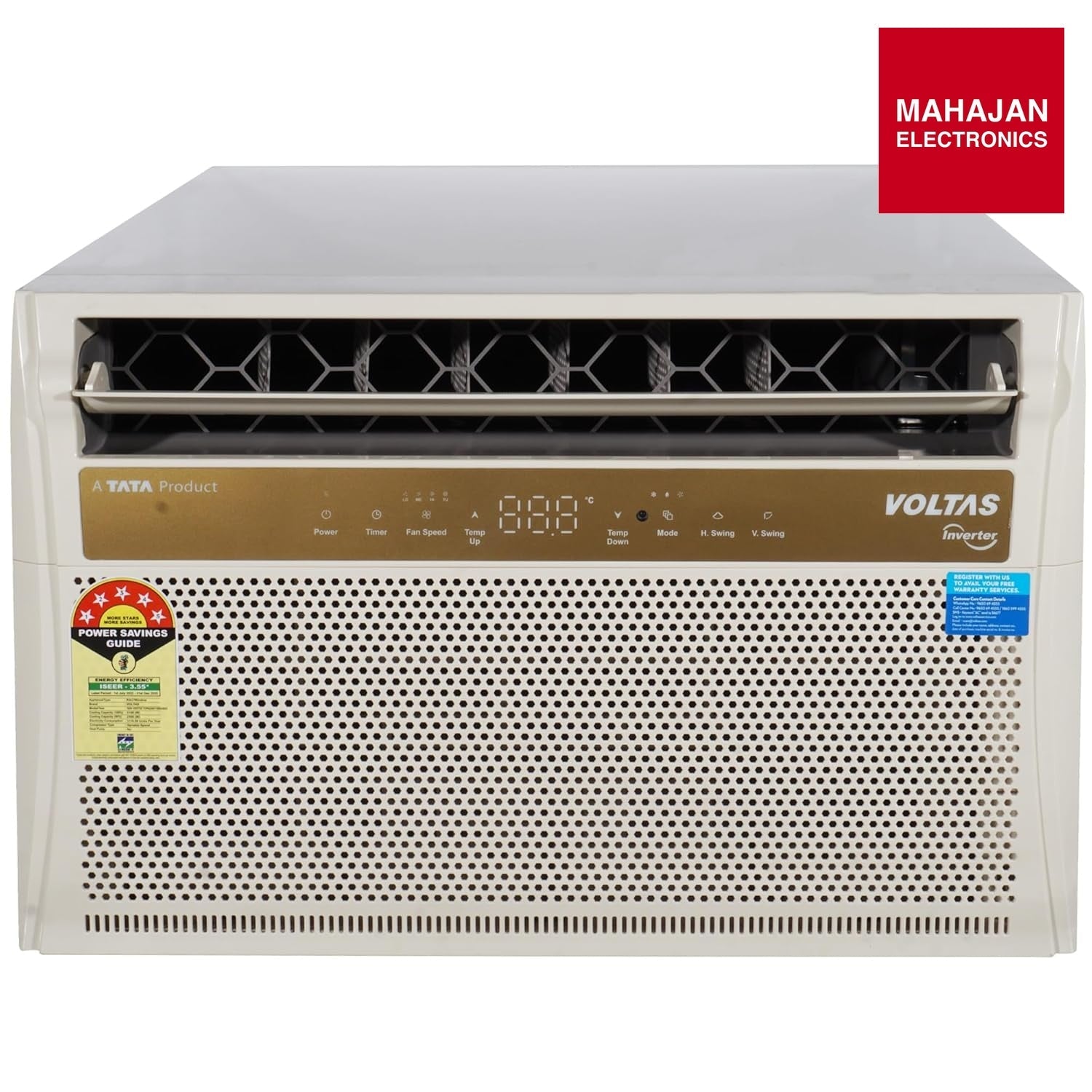 Voltas 185Inv Topaz 1.5 Ton 5 Star (2026) Inverter Window AC – Copper Condenser, R32 Refrigerant, High – Mahajan Electronics Online.