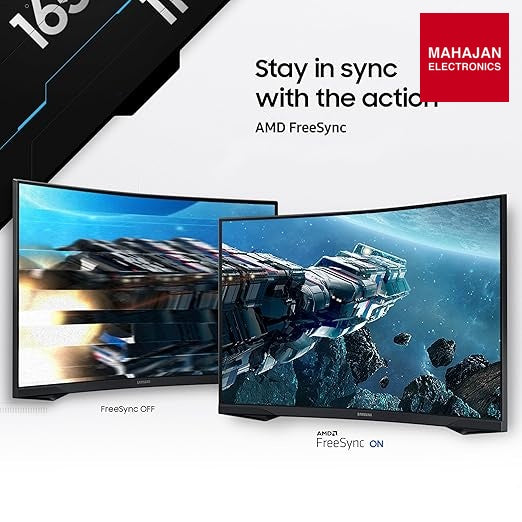 Samsung 27" (68.5cm)LS27CG550EWXXL|Black Odyssey G5 2K Curved Gaming Monitor|QHD 2560 X 1440|1000R – Mahajan Electronics Online.