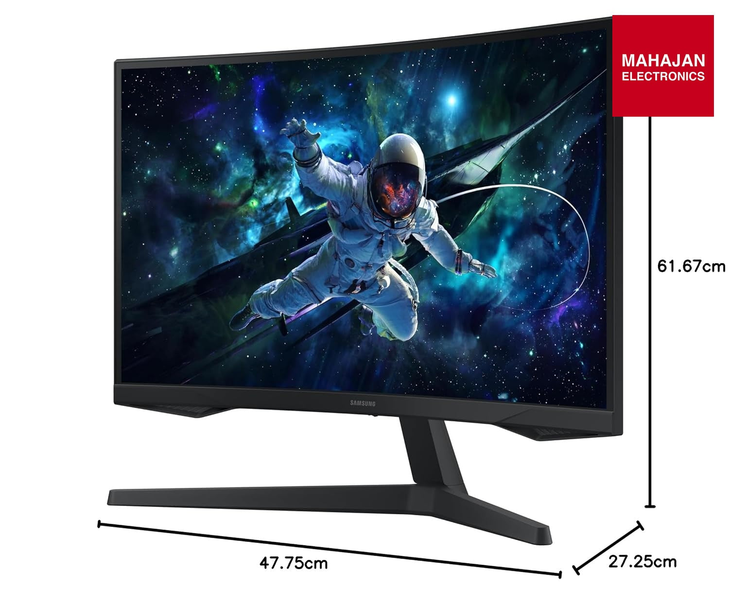 Samsung 27" (68.5cm)LS27CG550EWXXL|Black Odyssey G5 2K Curved Gaming Monitor|QHD 2560 X 1440|1000R – Mahajan Electronics Online.