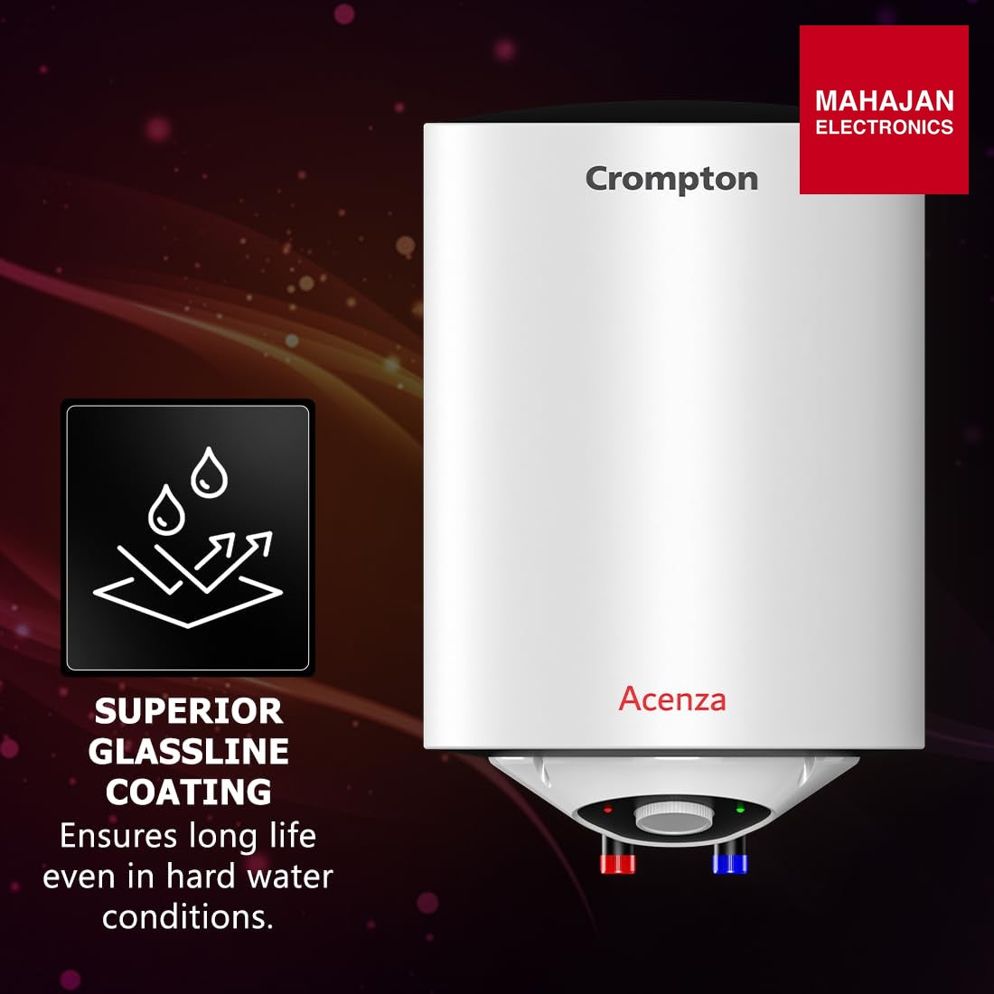 Crompton Acenza Plus 25L Storage Water Heater (ASWH-6125) – Mahajan Electronics Online.