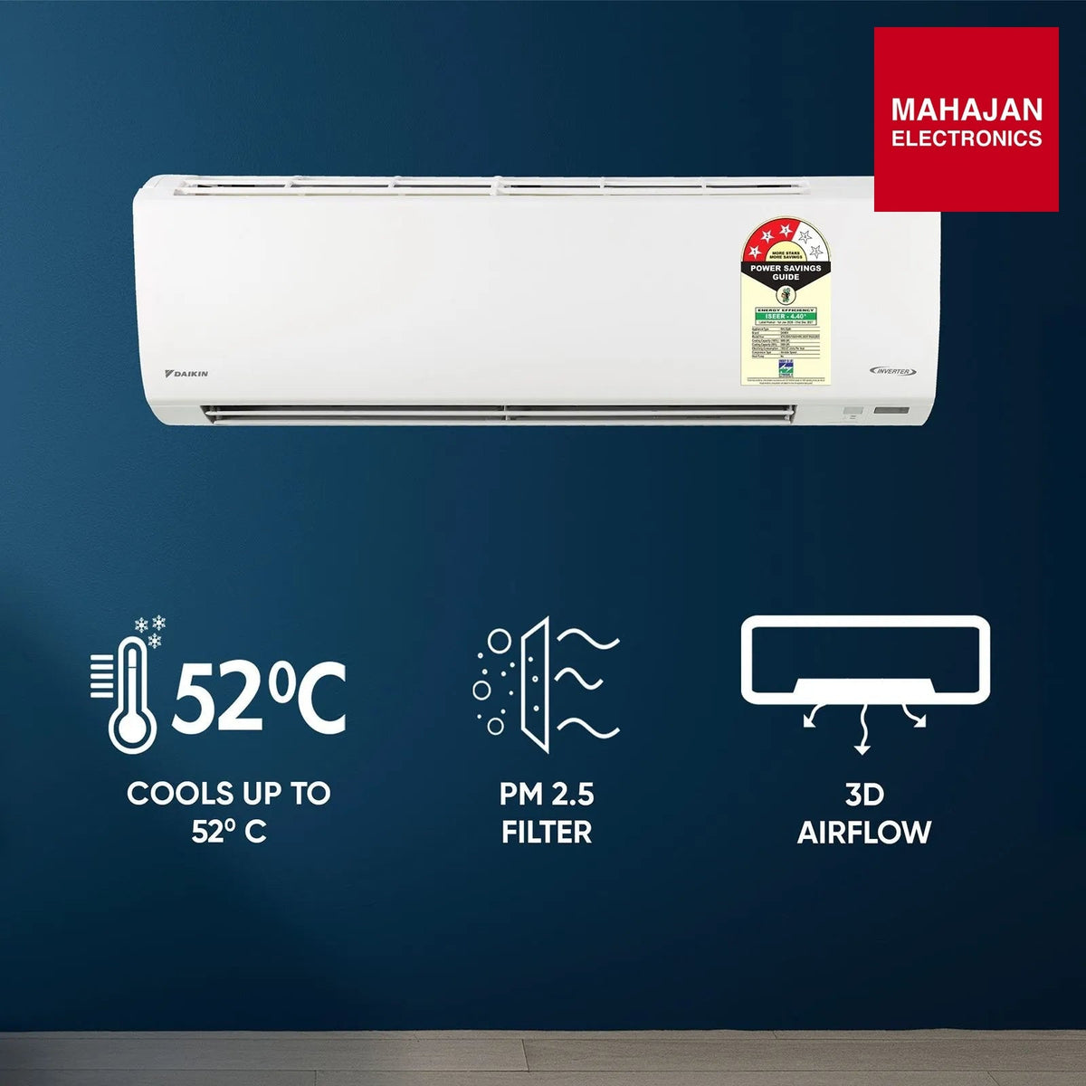 Daikin FTKL50XV16VAA image 4 with Mahajan Electronics logo
