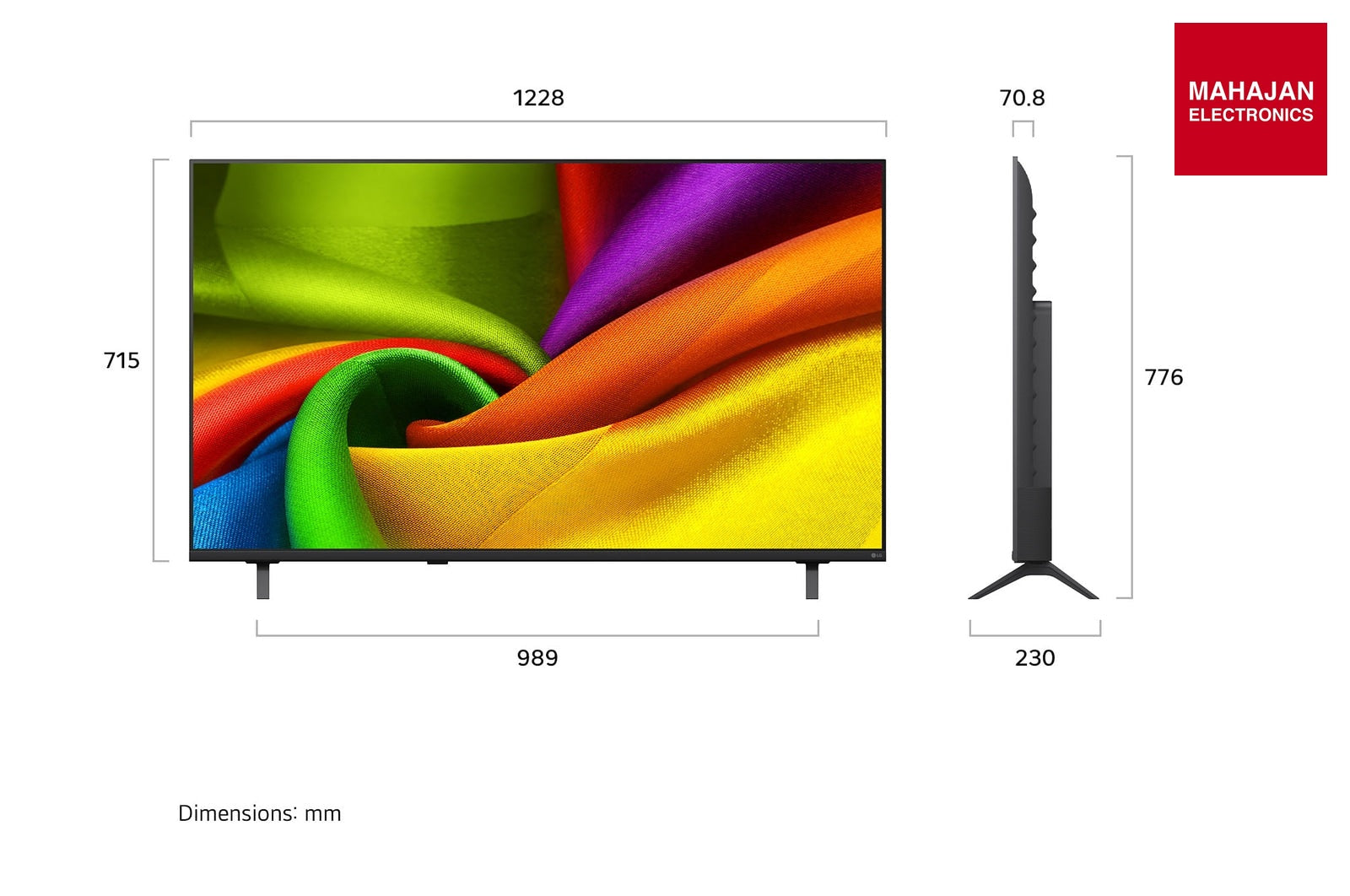 LG 55NU880BPLA 139 cm (55) LG NANO 4K UHD TV with α7 AI Processor 4K Gen9, with HDR10 Pro 2026 – Mahajan Electronics Online.