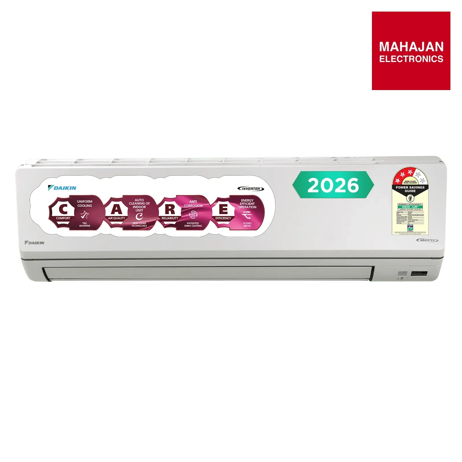 Daikin FTKL90XV16LAA 2.6 Ton 4 (2026) Star Inverter Split AC with PM 2.5 Filter, 16m Air Throw, Swing – Mahajan Electronics Online.