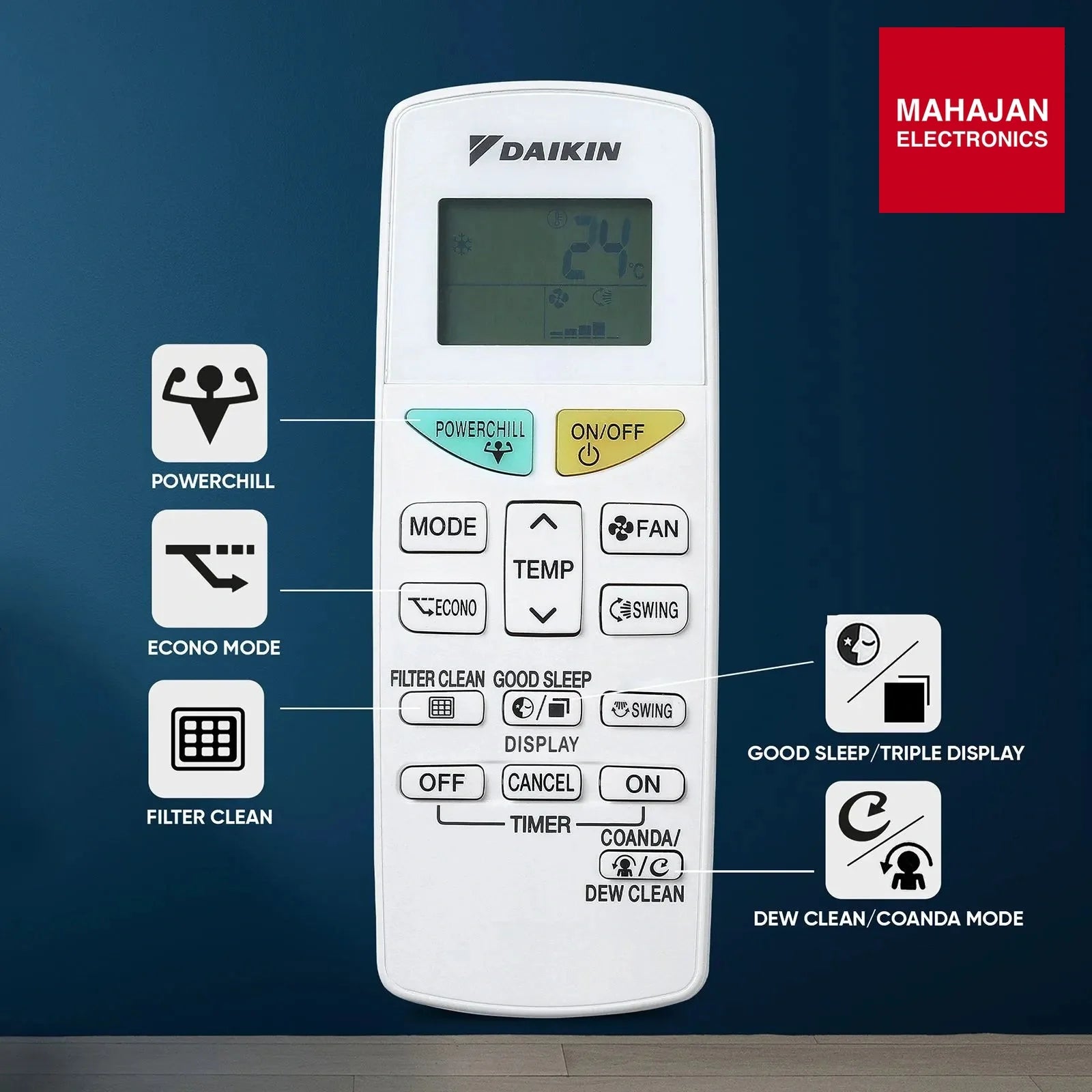 Daikin FTKL90XV16LAA 2.6 Ton 4 (2026) Star Inverter Split AC with PM 2.5 Filter, 16m Air Throw, Swing – Mahajan Electronics Online.