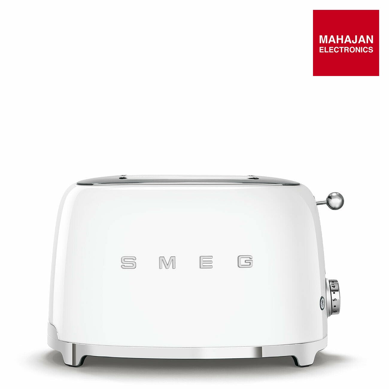 SMEG TSF01WHEU 2Slice Toaster White | 50’s Retro Style | 6 Browning Levels | Bagel, Defrost Reheat-Online – Mahajan Electronics Online.
