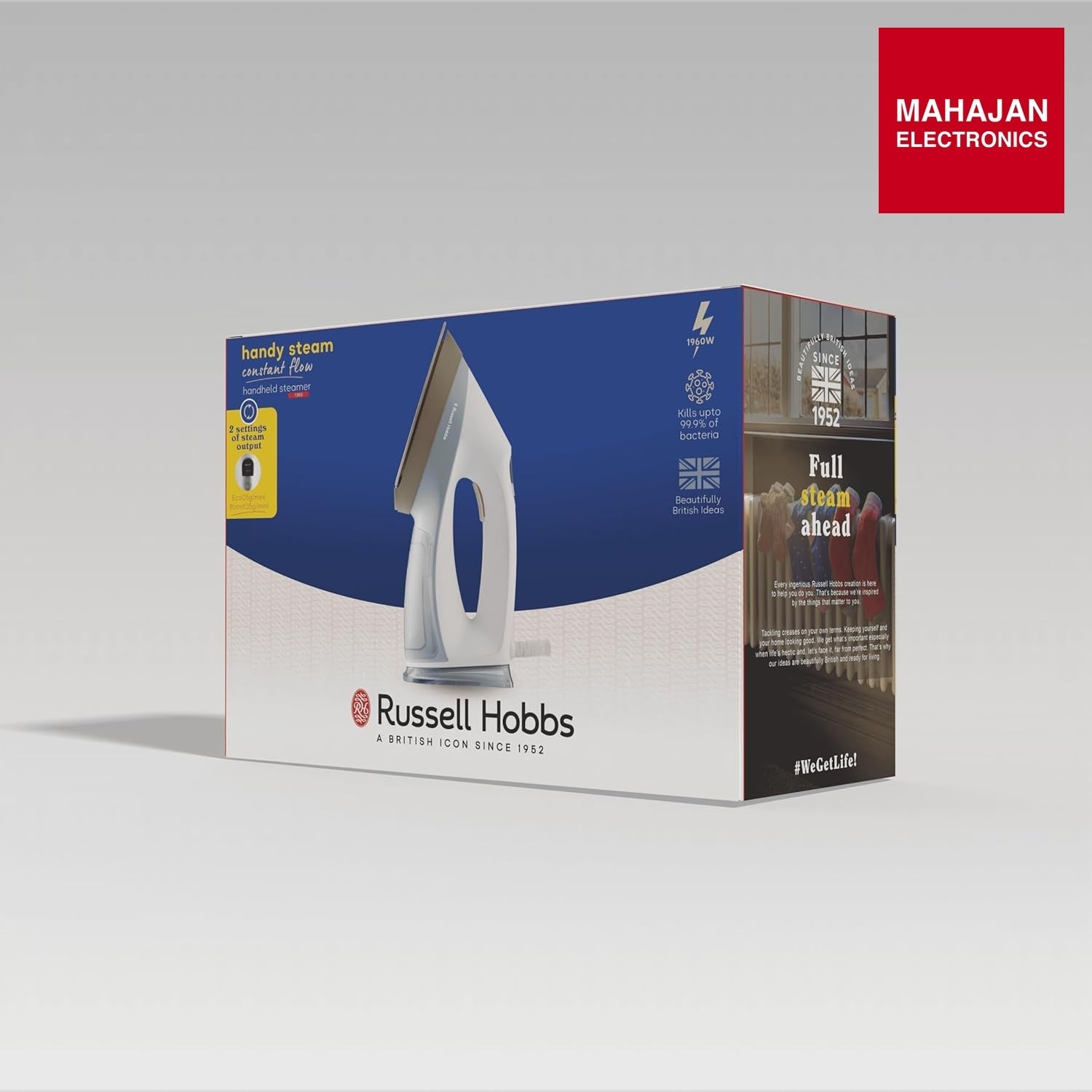 Russell Hobbs 1960W Handheld Garment Steamer RGS1960HANDY | Constant Powerful Steam Flow Vertical & – Mahajan Electronics Online.