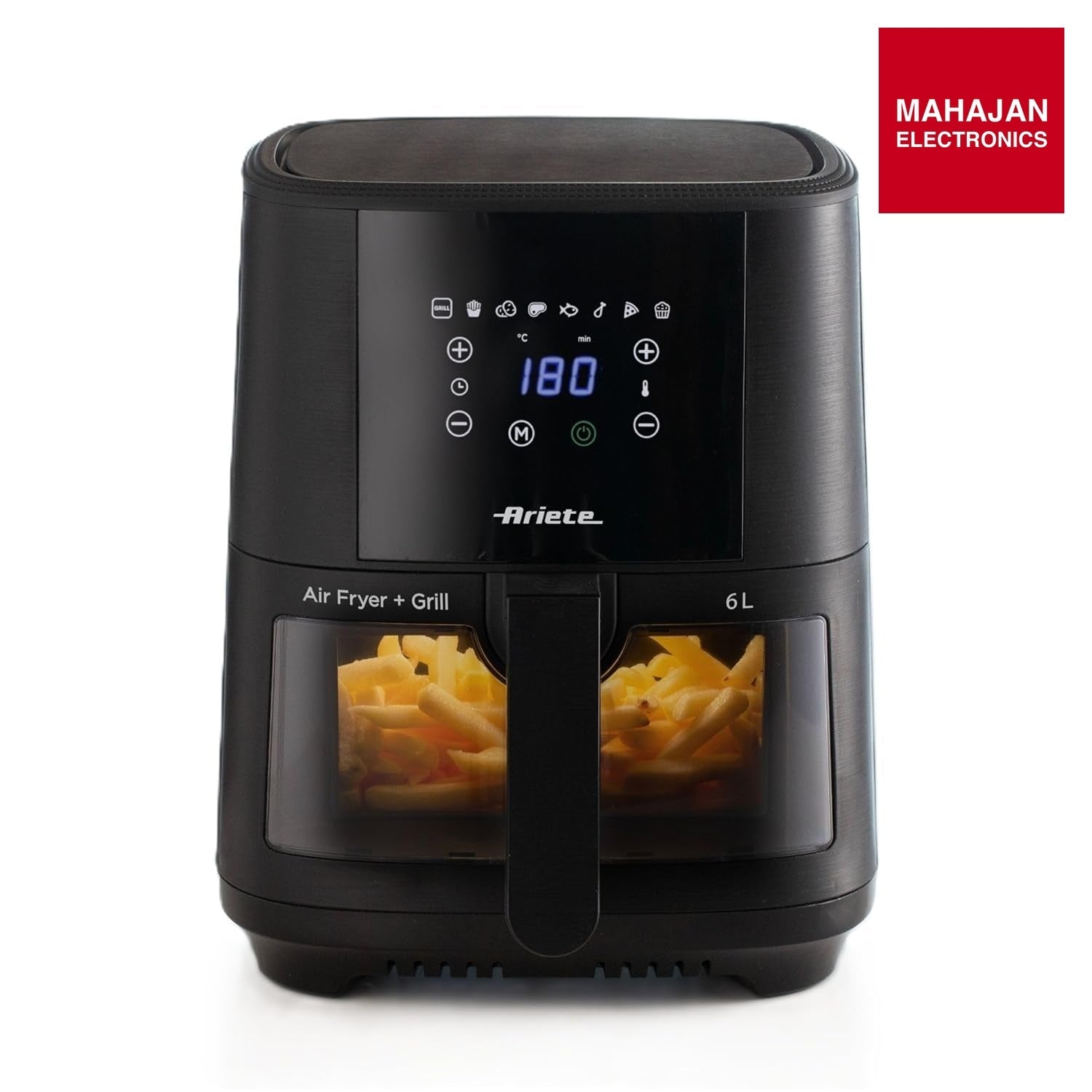 Ariete 4626 6L Air Fryer 1300W with Transparent Basket | Buy Online Delhi NCR Mahajan Electronics – Mahajan Electronics Online.