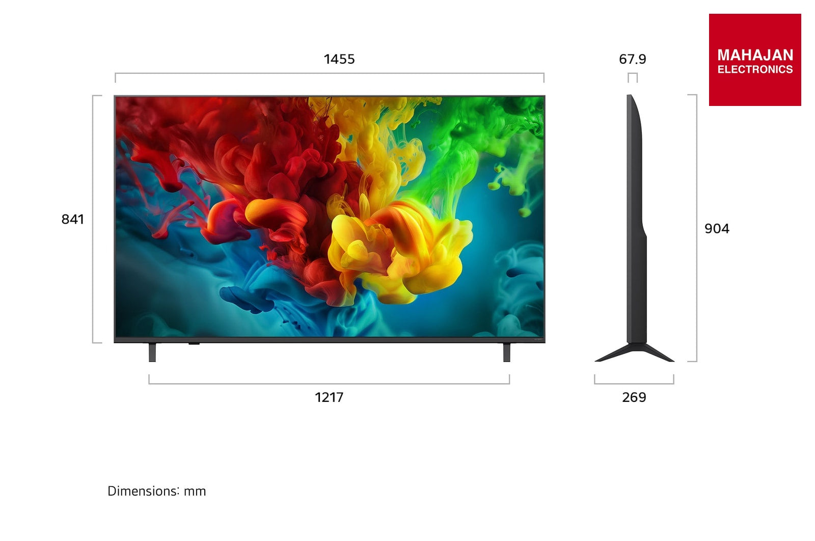 LG 65QNED82BXA 65 Inch 4K QNED Smart TV (Dolby Vision & Atmos, α8 AI Processor 4K Gen3, Black) 2026 – Mahajan Electronics Online.