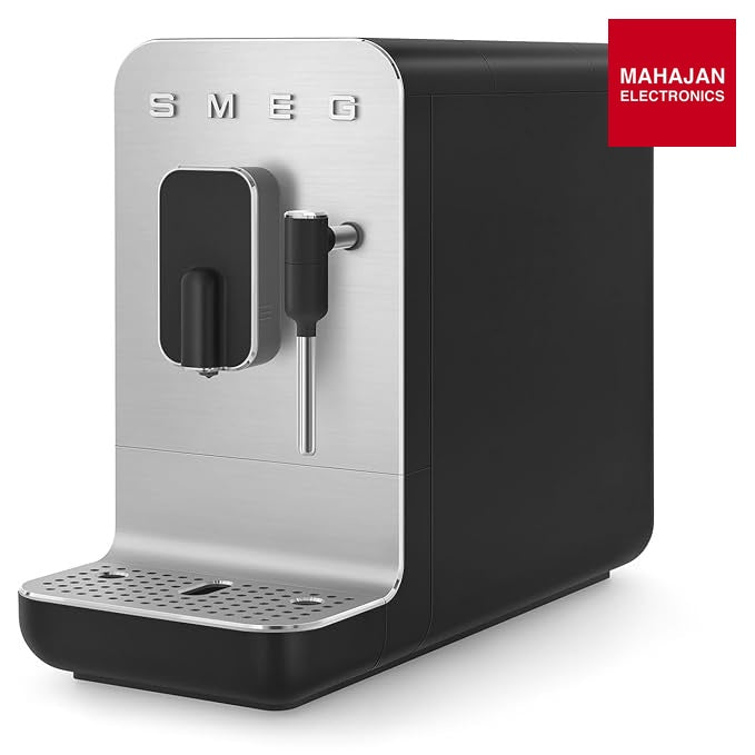 Smeg, BCC12BLMEU Automatic Espresso Coffee Machine, Steam Lance, Integrated Coffee Grinder, 1.4L Tank – Mahajan Electronics Online.