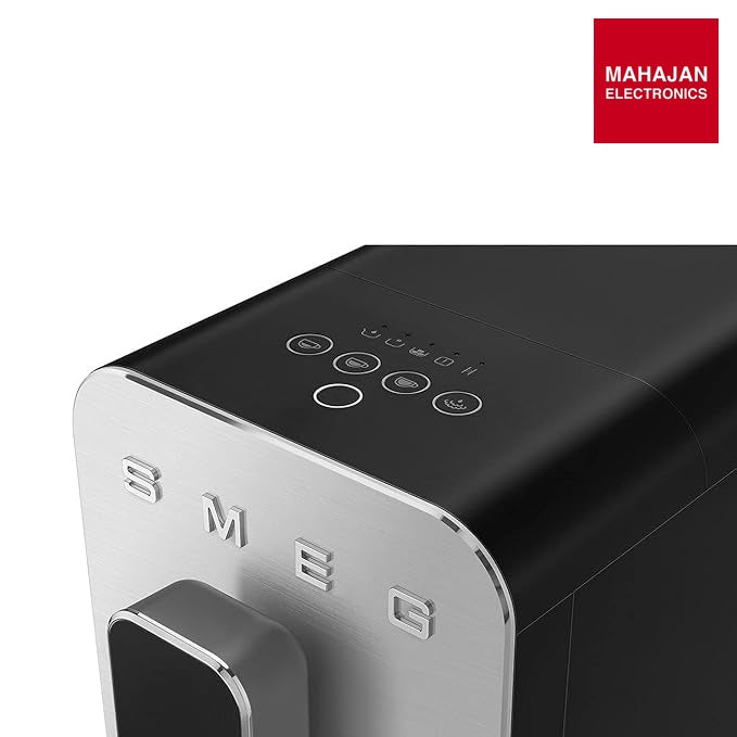Smeg, BCC12BLMEU Automatic Espresso Coffee Machine, Steam Lance, Integrated Coffee Grinder, 1.4L Tank – Mahajan Electronics Online.