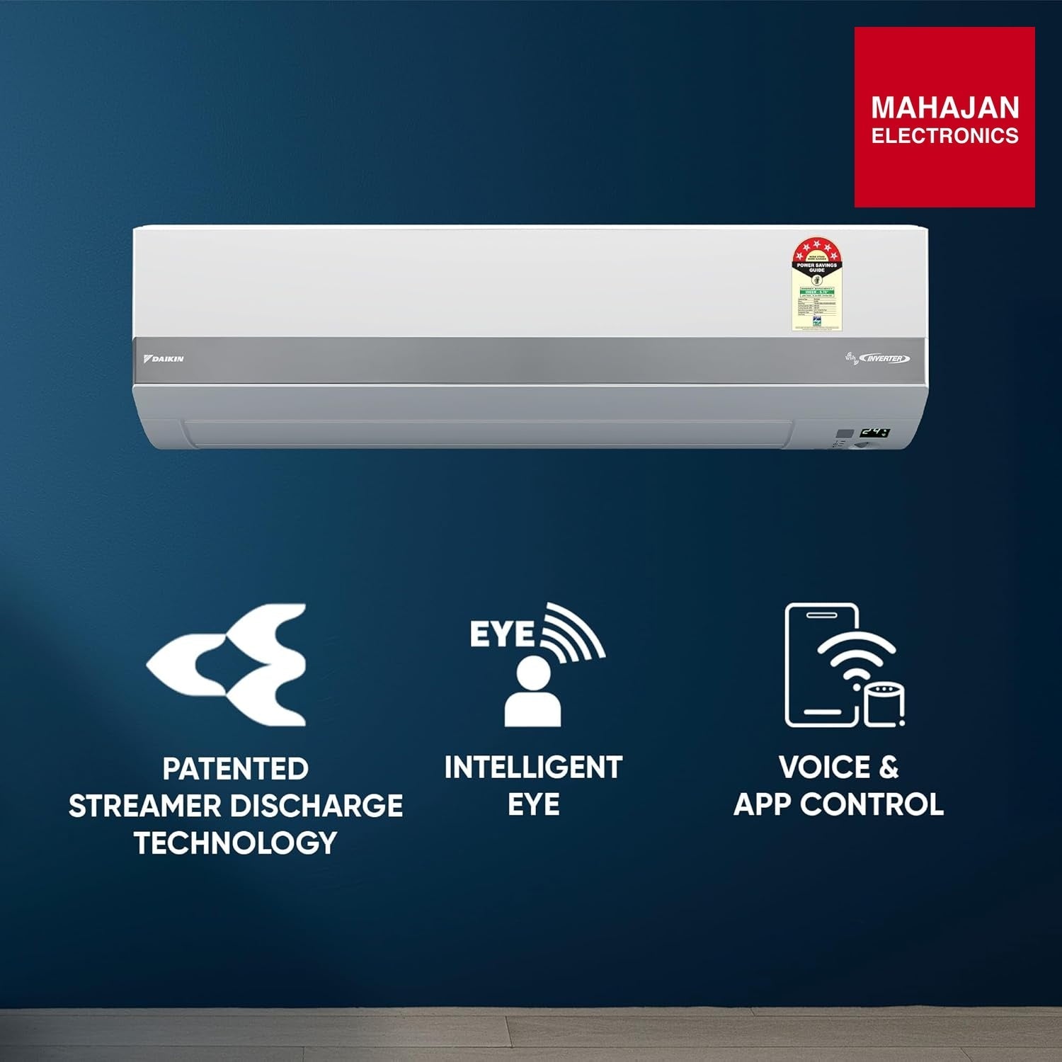 Daikin FTKM53XV16 (2026 Series) 1.5 Ton 5 Star Inverter Split AC | Streamer Discharge | Copper Condenser – Mahajan Electronics Online.