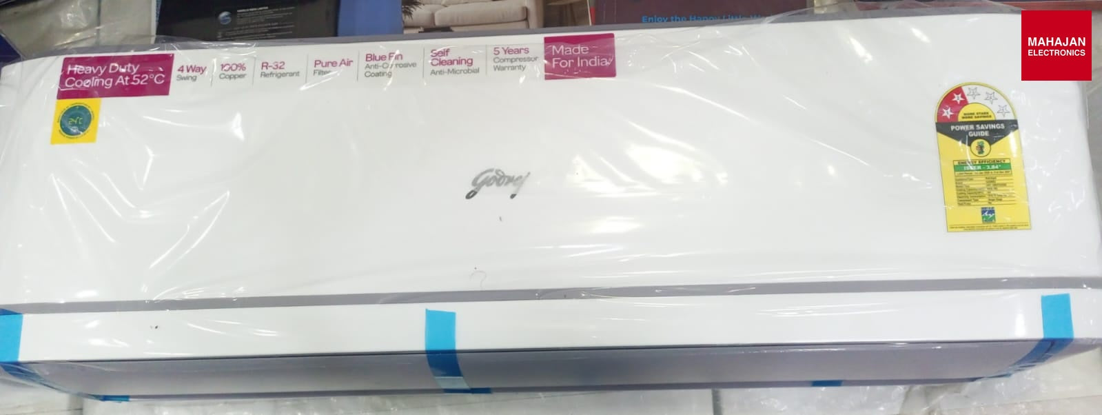 Godrej HFC 18R2TH WA 1.5 Ton3 Star 5‑In‑1 Convertible Inverter Split AC | Anti-Viral Filter &nbsp;Mahajan – Mahajan Electronics Online.