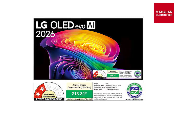 LG OLED55C6PLA 55 Inch OLED evo AI 4K Smart TV with α11 AI Processor Gen3, with Dolby Vision & Atmos – Mahajan Electronics Online.