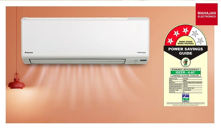 Daikin FTKC35XV16 1.0 Ton 3 Star Inverter Split AC with Dew Clean Technology, Triple Display, PM 2.5 Filter & – Mahajan Electronics Online.