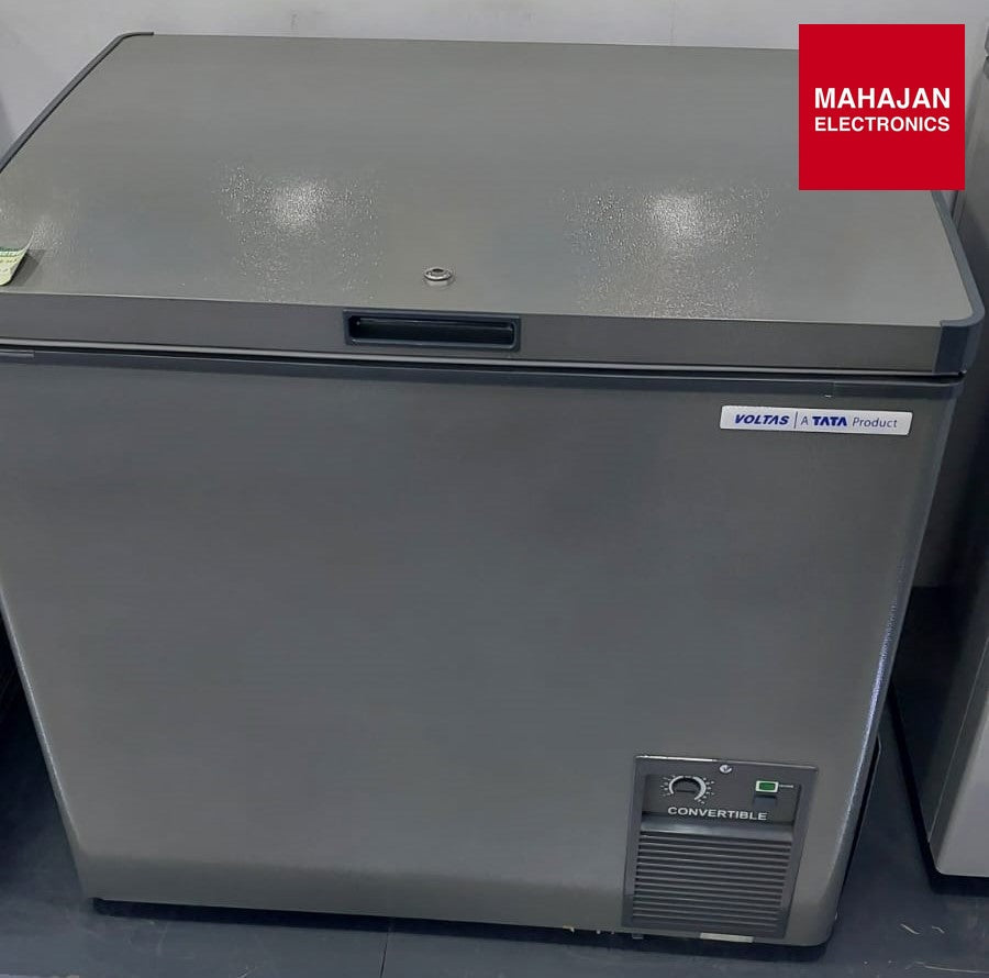 Voltas - CVF191SA3-P-GE 162L Single Door Convertible Deep Freezer (2 Star, Grey, CFC-Free, Made in – Mahajan Electronics Online.