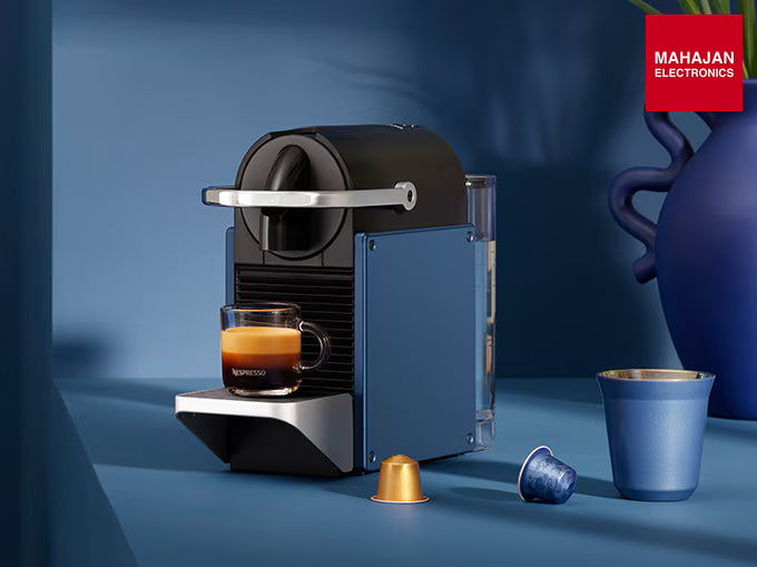 Nespresso Pixie EN127.BL Espresso Maker | 19-Bar Pump | 25 s Heat-Up | Compact Design | Blue – Mahajan Electronics Online.