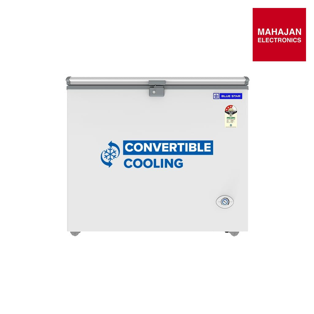 Blue Star HT3-N230, 215 Liter Hard Top Single Door Deep Freezer (White, 3-star) Bluestar – Mahajan Electronics Online.