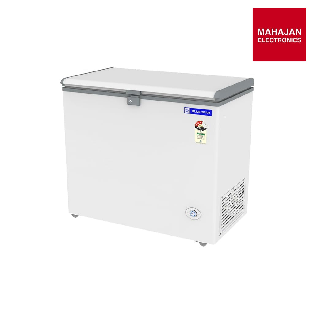 Blue Star HT3-N230, 215 Liter Hard Top Single Door Deep Freezer (White, 3-star) Bluestar – Mahajan Electronics Online.