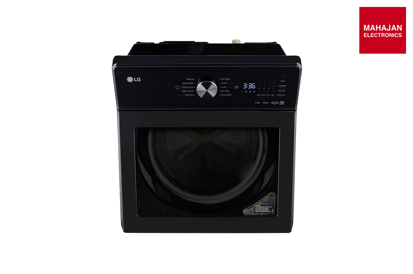 LG TX311SWO 11Kg Top Load Washing Machine, AI Direct Drive™, In-Built Heater, Stain Clean, Onyx Black, 5 Star – Mahajan Electronics Online.