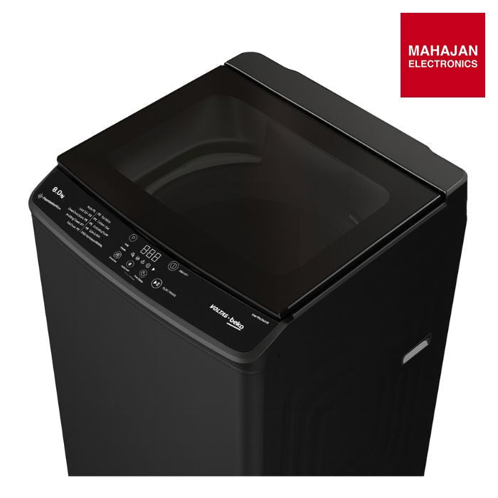 Voltas Beko WTL8006UAA/SPC0OD 8 Kg 5 Star Fully Automatic Top Load Washing Machine (Grey) | In-Built Heater – Mahajan Electronics Online.