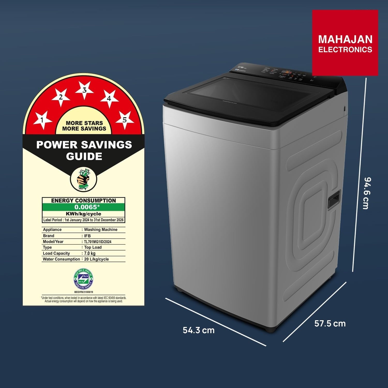 IFB&nbsp;TL701MG1ID 7 Kg 5 Star AI Powered DeepClean Technology Fully Automatic Top Load Washing Machine with – Mahajan Electronics Online.