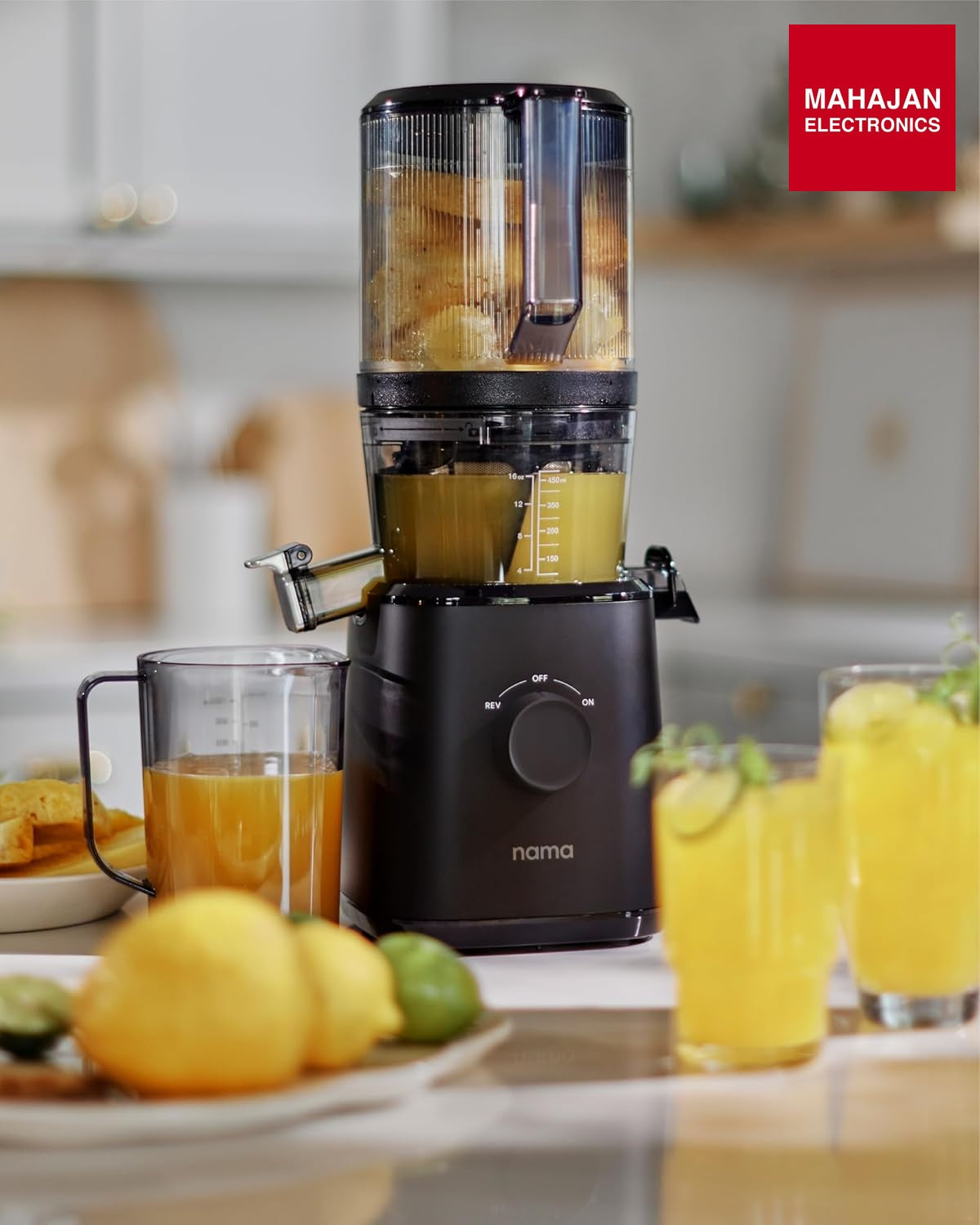 Nama J2 Cold Press Juicer – Self Feeding for Hands-Free Operation with Wide Mouth Hopper for Whole Recipe – Mahajan Electronics Online.