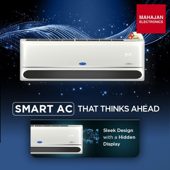 Carrier 18k INDUS GX 1.5 Ton 2 Star Fixed Speed Split AC ( R32, Copper Condenser, PM 2.5 Filter,Cooling – Mahajan Electronics Online.
