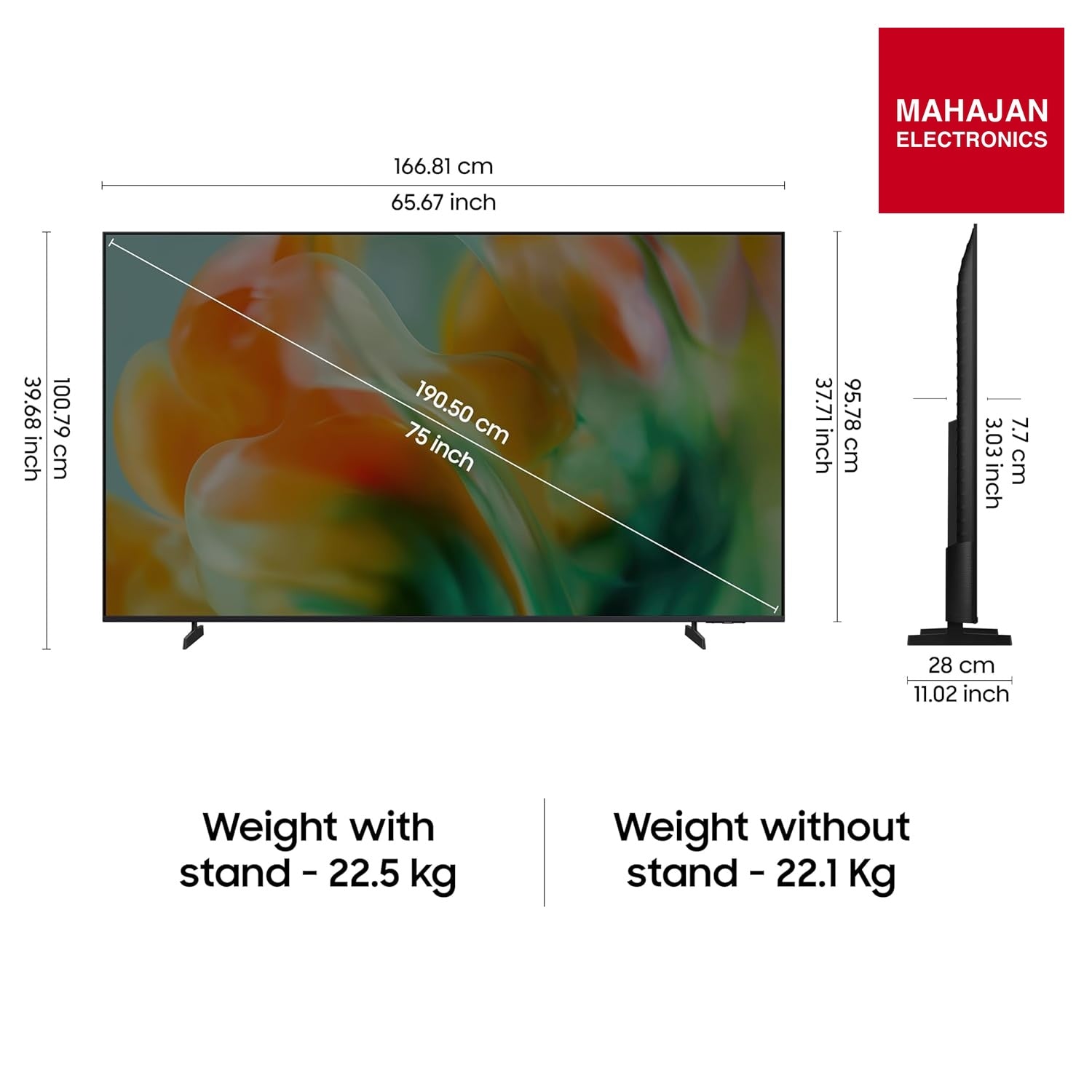 Samsung UA75M80HAULXL (75 inches) 4K Ultra HD Mini-LED 4K Vision AI Smart TV Titan Black – Mahajan Electronics Online.