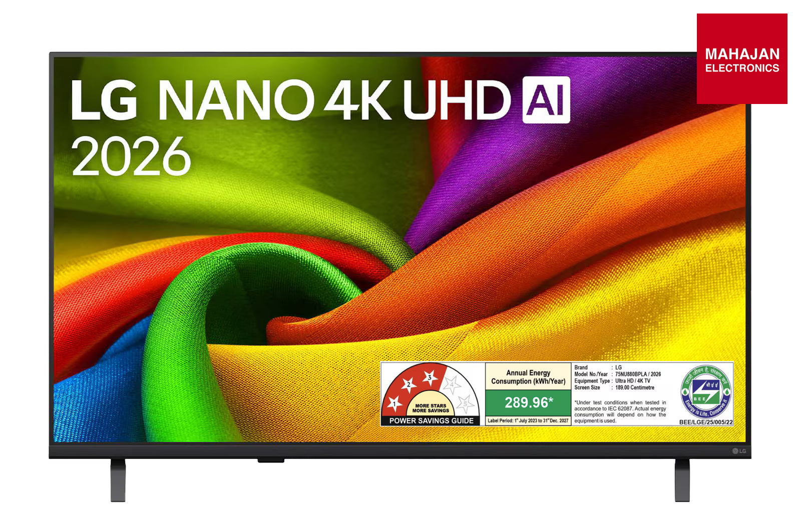 LG 65NU880BPLA (65) NANO 4K UHD AI NU880B Smart TV 2026 – Mahajan Electronics Online.