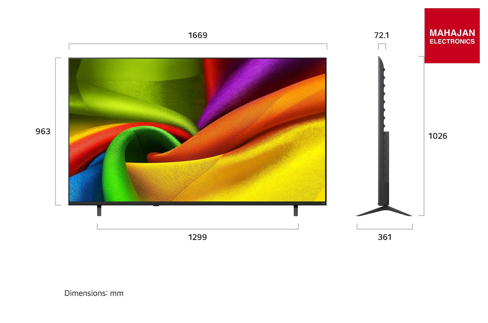 LG 75NU880BPLA 189cm (75) NANO 4K UHD AI NU880B Smart TV 2026 LG – Mahajan Electronics Online.