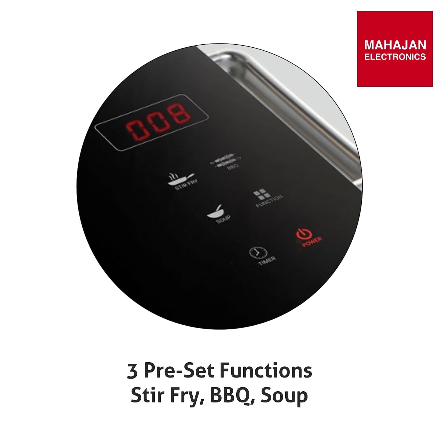 Glen 2000W Infrared SA3075IR Cooktop Stoves with Grill Rack for Barbecue, 3 Preset Cooking Modes, Crystal – Mahajan Electronics Online.