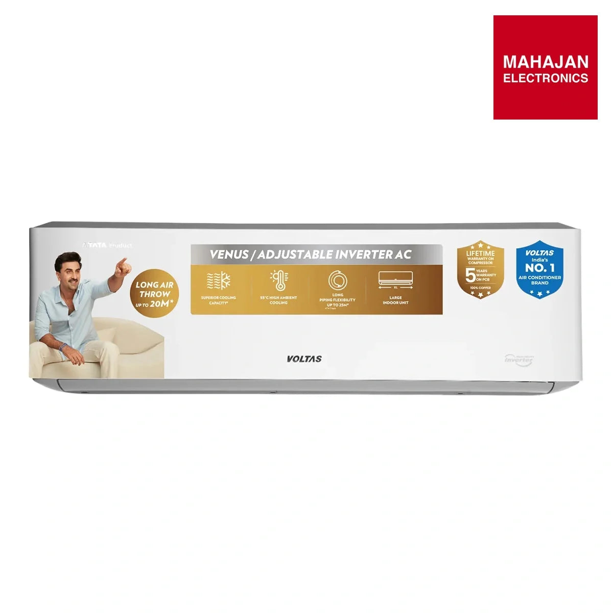 Voltas 243Inv Venus Luxe Adjustable Inverter AC (2026 Series) Heavy-Duty 1.5 Ton, 3 Star Split Ac-Online – Mahajan Electronics Online.