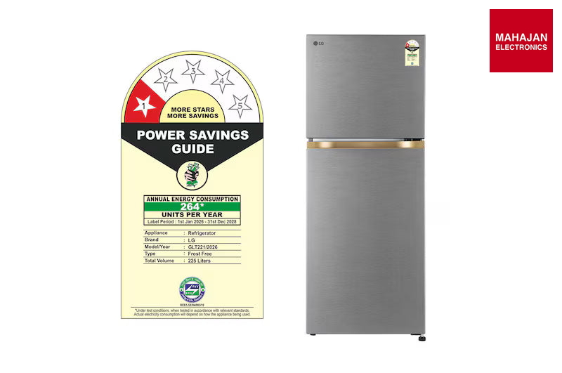 LG GLT2216WYDS 225L Double Door Refrigerator with Smart Mode, Auto Smart Connect, Smart Inverter Compressor – Mahajan Electronics Online.