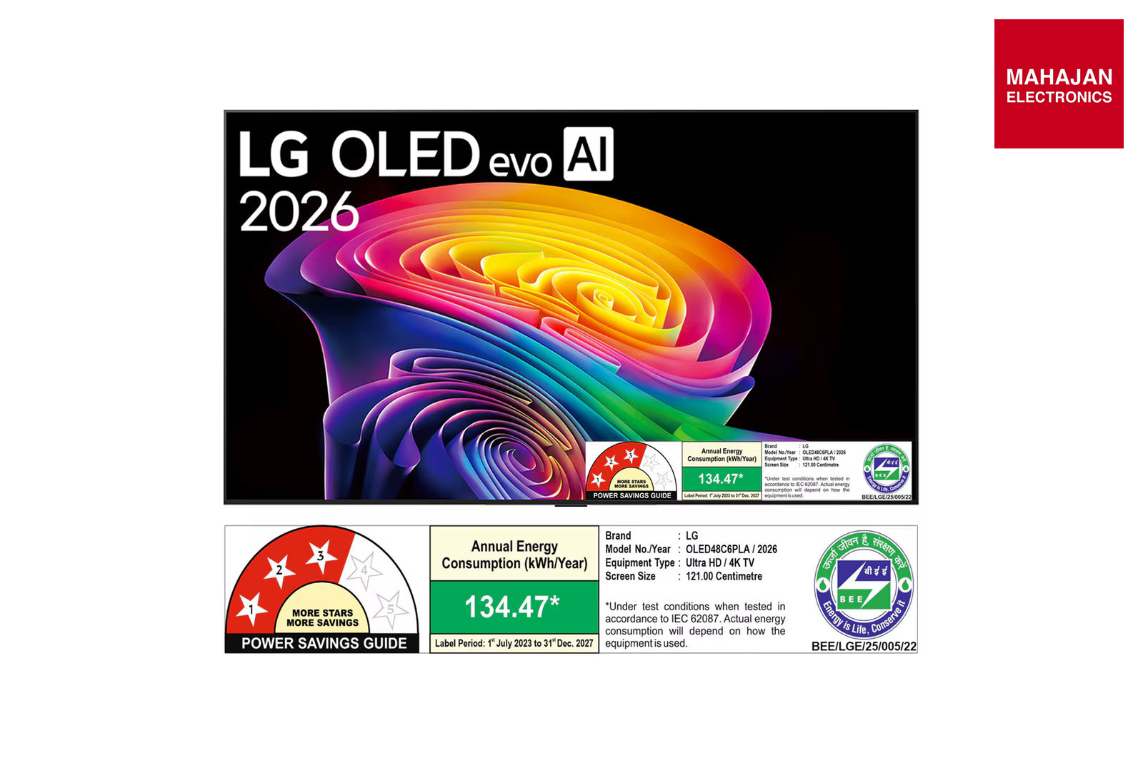 LG OLED48C6PLA 121 cm (48) LG OLED evo AI 4K Smart TV with α11 AI Processor Gen3, with Dolby Vision & Atmos – Mahajan Electronics Online.