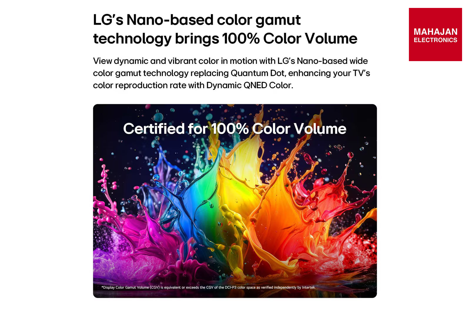 LG 75QNED70BLA 189cm (75) QNED AI QNED70 Mini LED 4K Smart TV 2026 LG – Mahajan Electronics Online.