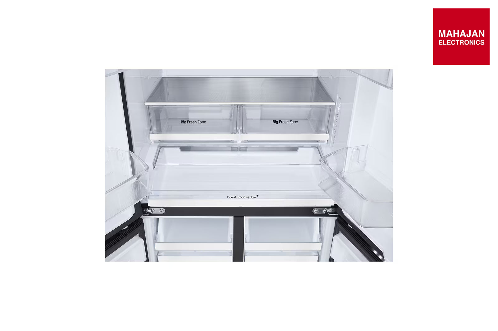 LG GV-B25FFGMB 610L French Door Refrigerator, Fresh Converter+, Wi-Fi Convertible, DoorCooling+ Black Glass – Mahajan Electronics Online.