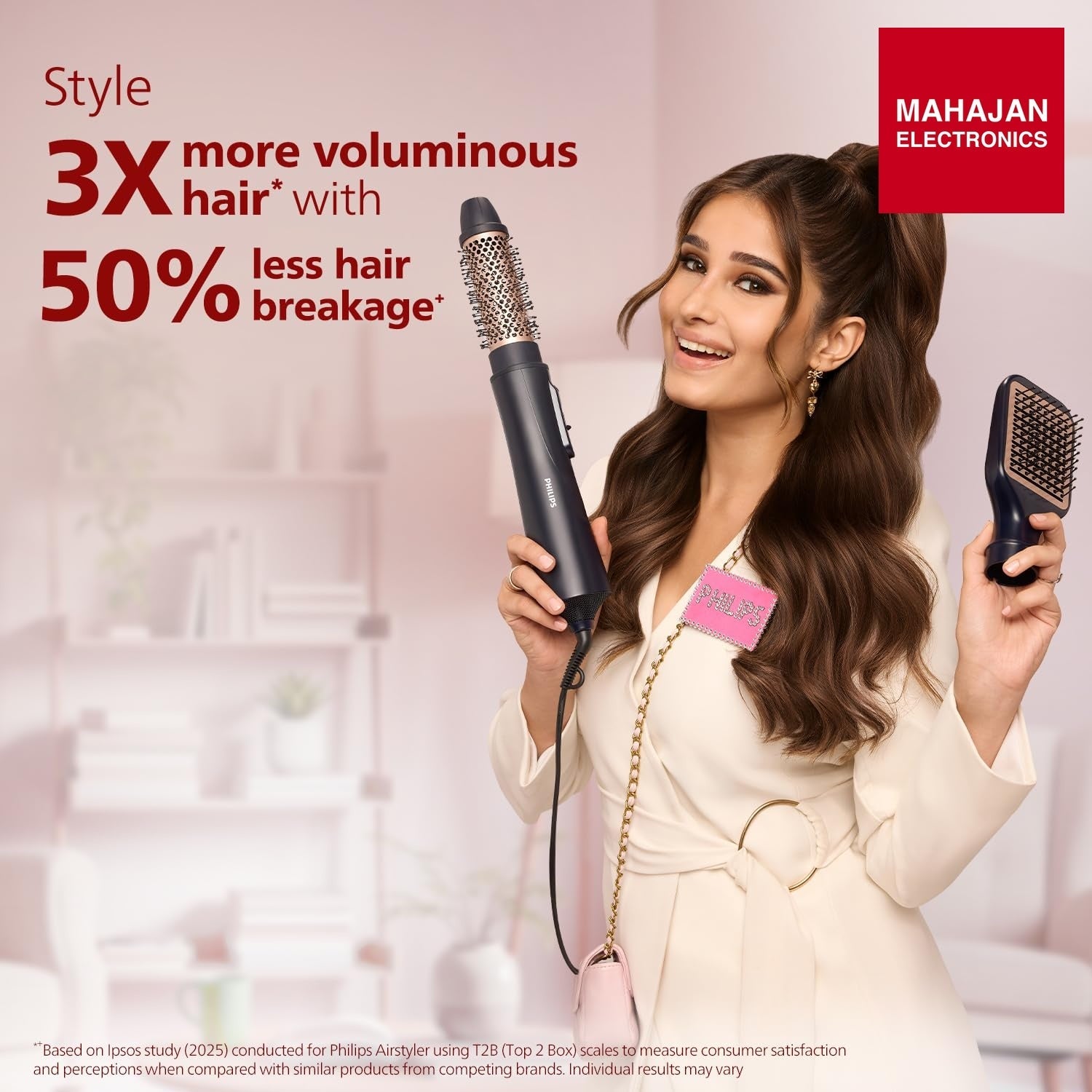 Philips BHA531/10 India’s No.1 Hair Styling Brand 2-in-1 Airstyler | Straightening Brush + Hot Air Brush – Mahajan Electronics Online.