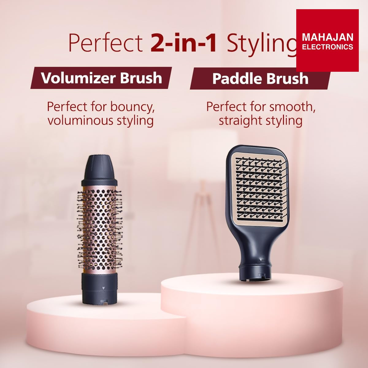 Philips BHA531/10 India’s No.1 Hair Styling Brand 2-in-1 Airstyler | Straightening Brush + Hot Air Brush – Mahajan Electronics Online.