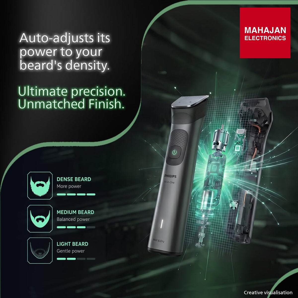 Philips MG7922 India's No.1 Men's Trimmer* | Ultimate Precision | BeardSense Technology- Scans 125x/sec – Mahajan Electronics Online.
