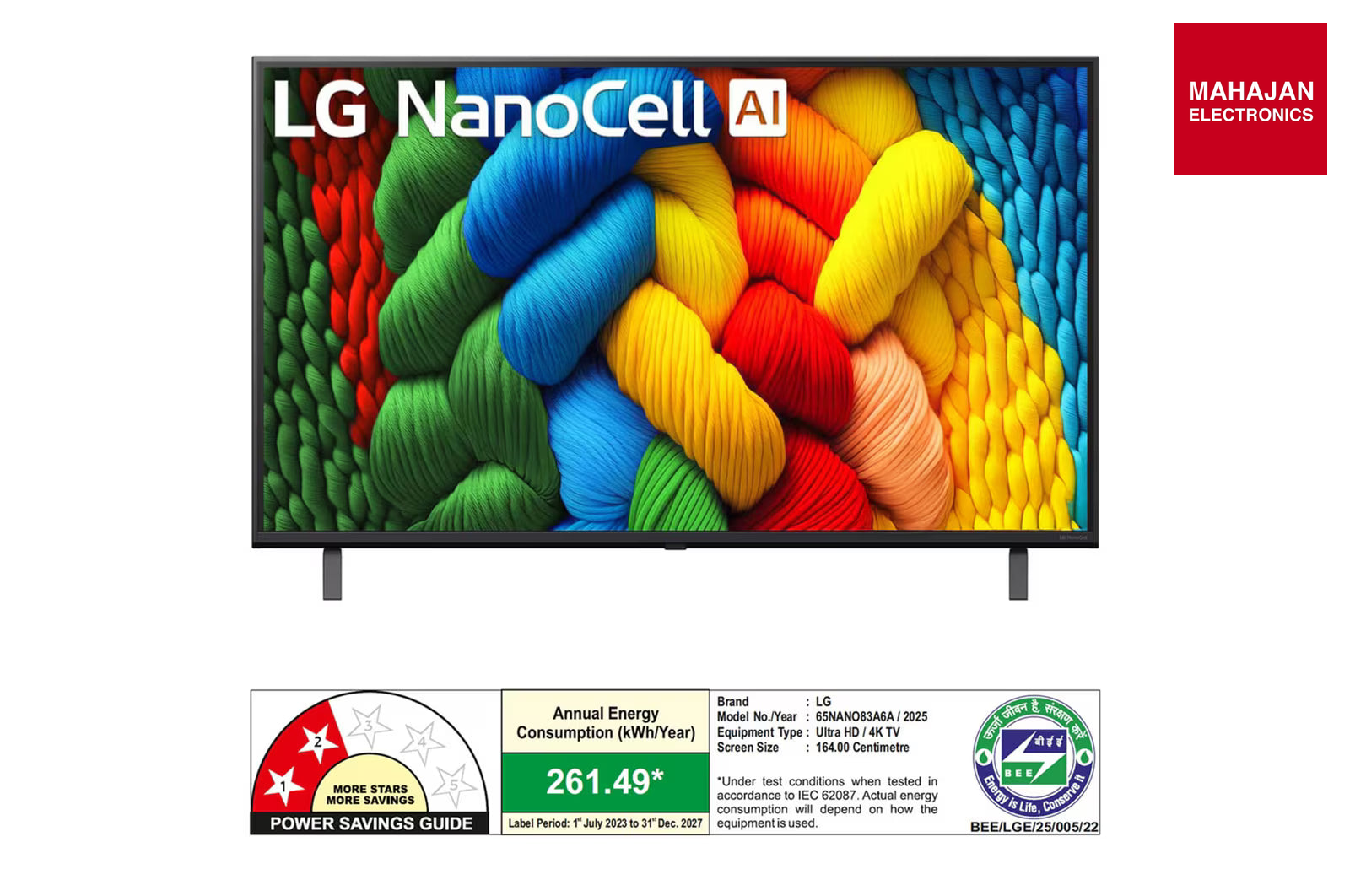 LG 65NANO83A6A 65 Inch NanoCell 4K UHD Smart TV with α7 Gen8 AI Processor, Dolby Atmos & AI Magic Remote LG – Mahajan Electronics Online.