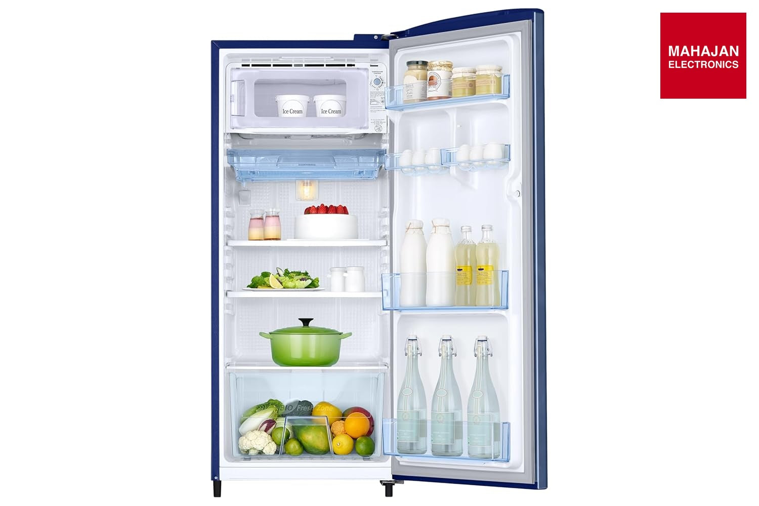 Samsung RR19H2YC1CU/NL 183 L, 1 Star, Digital Inverter, Direct-Cool Single Door Refrigerator ( Camellia Blue – Mahajan Electronics Online.