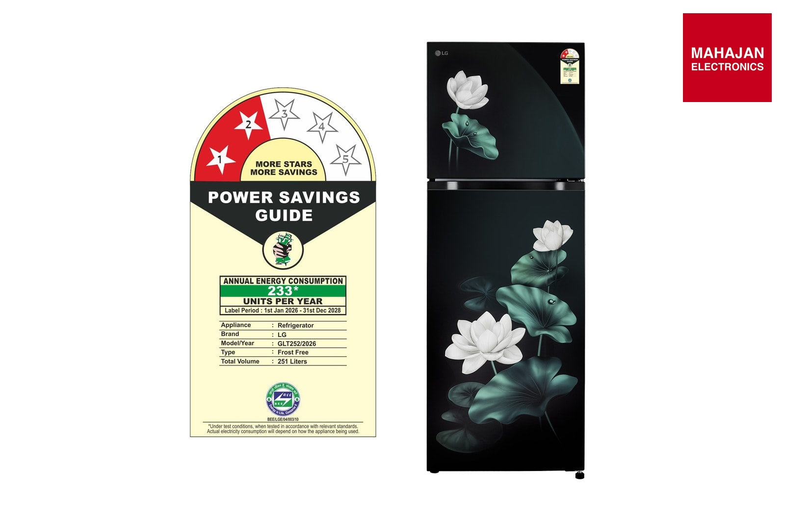 LG GLT2526XWEL 251L Double Door Refrigerator, Convertible, Auto Smart Connect, Smart Inverter Compressor – Mahajan Electronics Online.