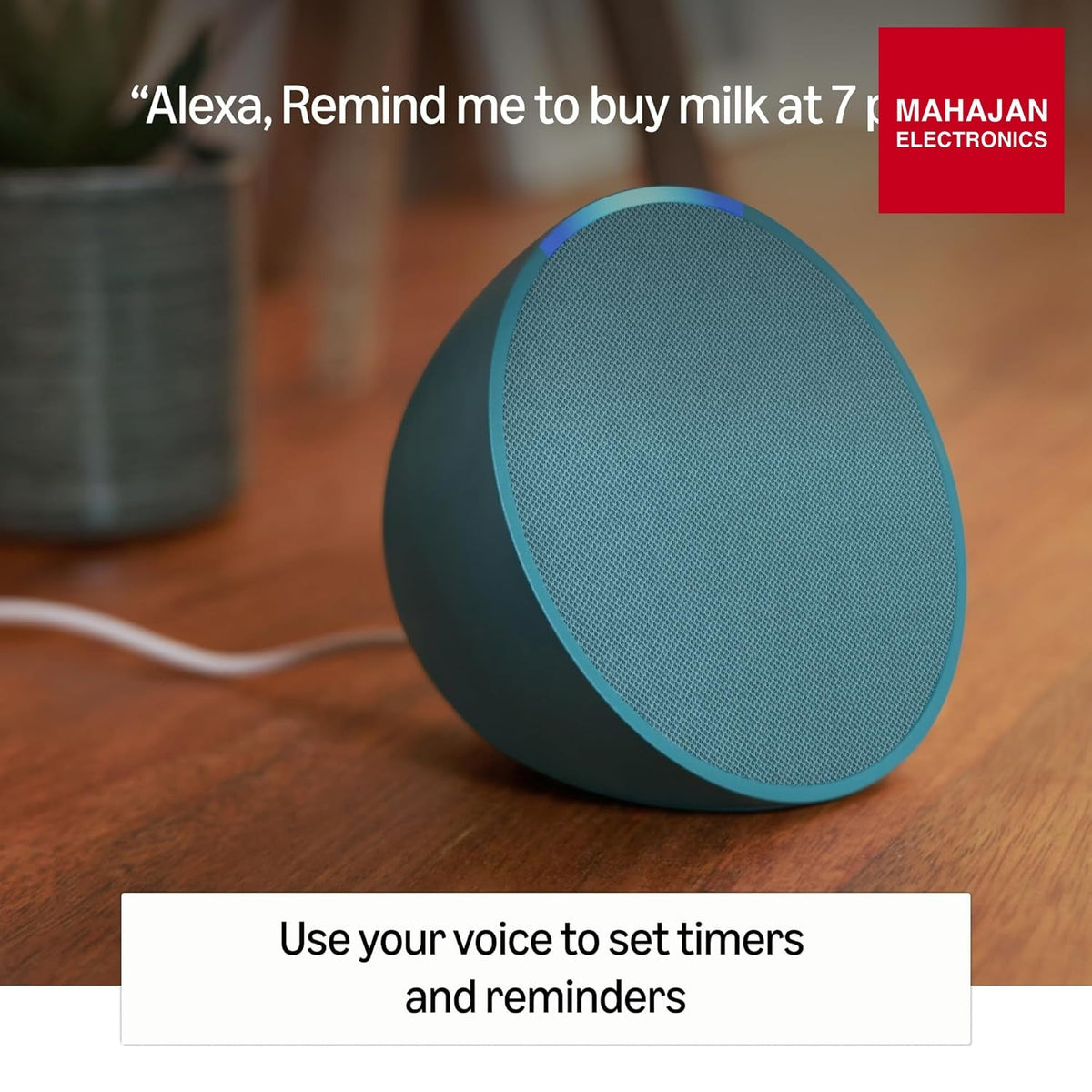 Amazon Echo Pop| Smart speaker with Alexa and Bluetooth| Loud sound, balanced bass, crisp vocals| Green Amazon – Mahajan Electronics Online.