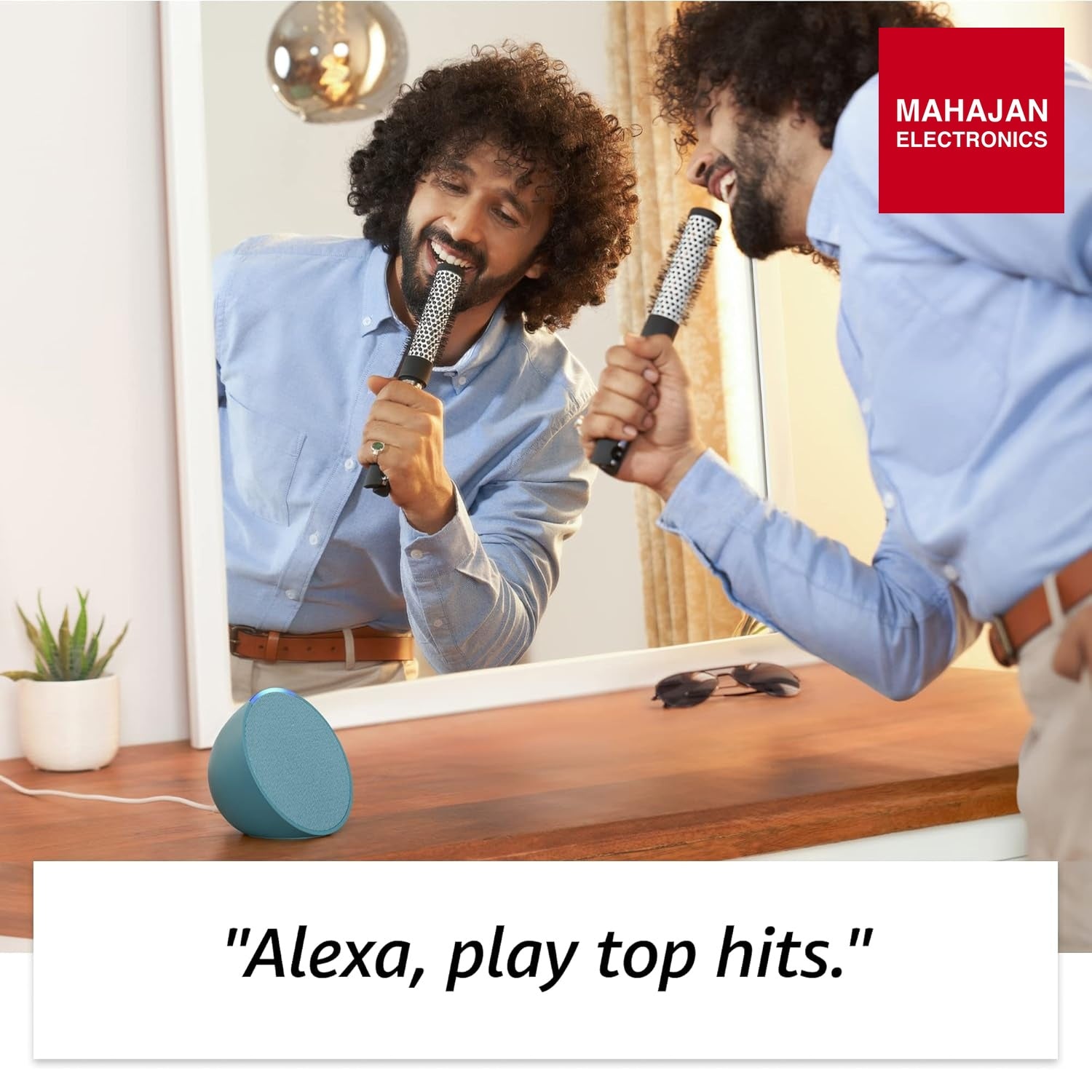 Amazon Echo Pop| Smart speaker with Alexa and Bluetooth| Loud sound, balanced bass, crisp vocals| Green Amazon – Mahajan Electronics Online.