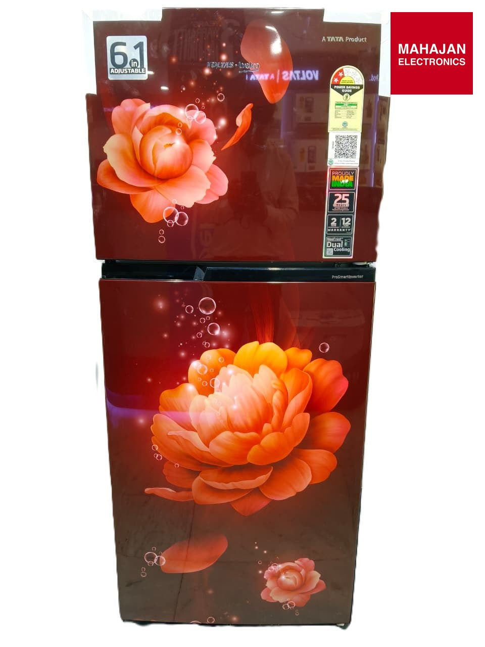 Voltas Beko RFF284C/2WPV100RBWDP 245L 2 Star Frost Free Double Door Refrigerator ProSmart Inverter | Blossom – Mahajan Electronics Online.