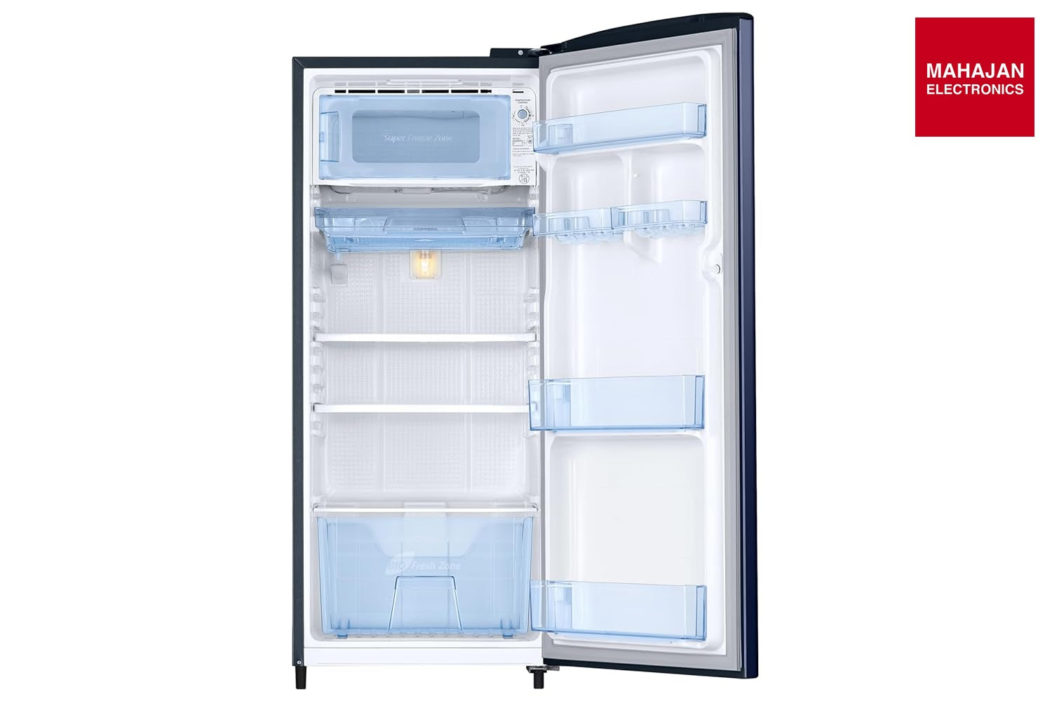Samsung 183 L, 2 Star, Digital Inverter, Direct-Cool Single Door Refrigerator ( Himalayan Poppu Blue, Single – Mahajan Electronics Online.