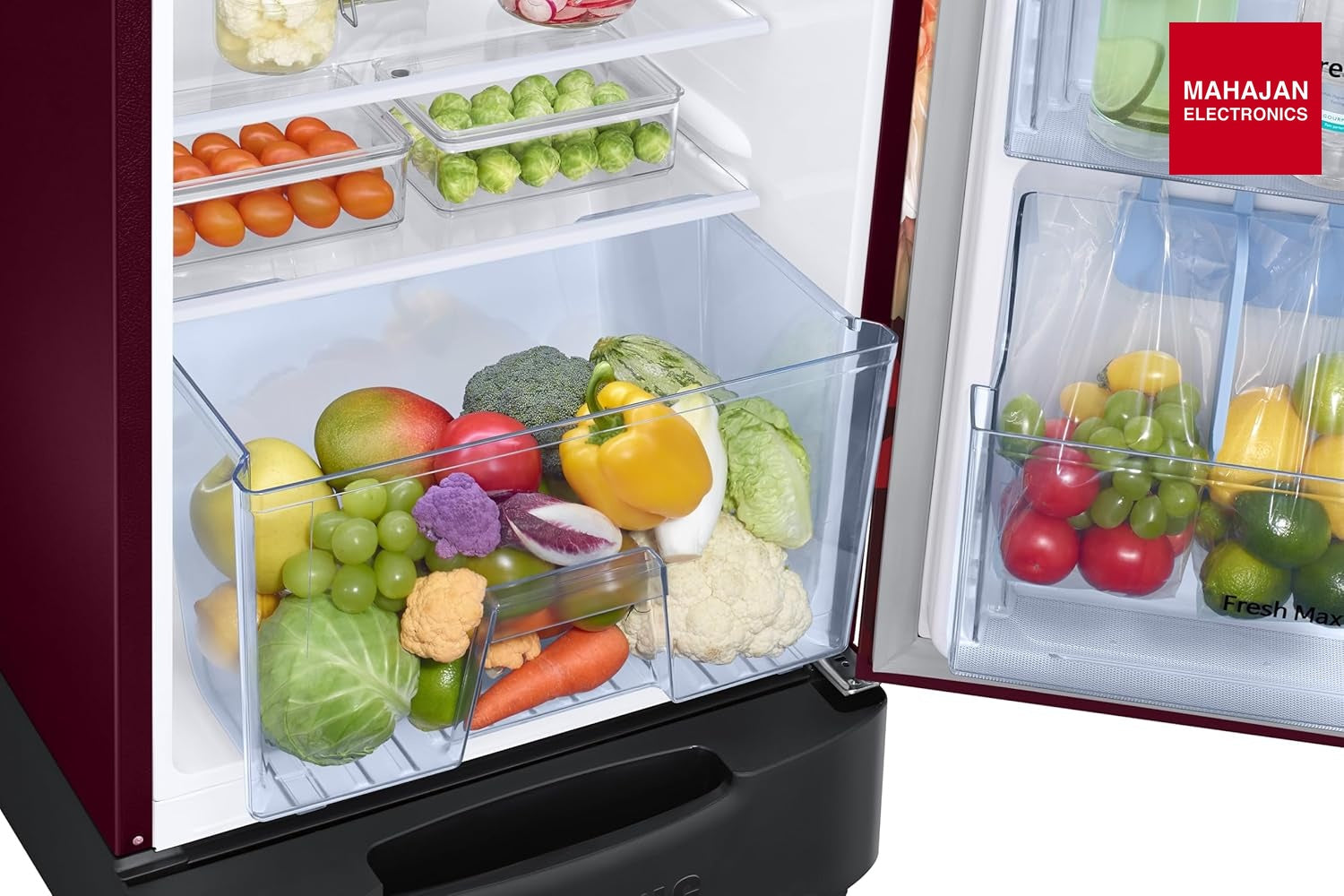 Samsung RR26H3832BR/HL 246 L, 2 Star, Digital Inverter, Direct-Cool Single Door Refrigerator ( Begonia Red – Mahajan Electronics Online.