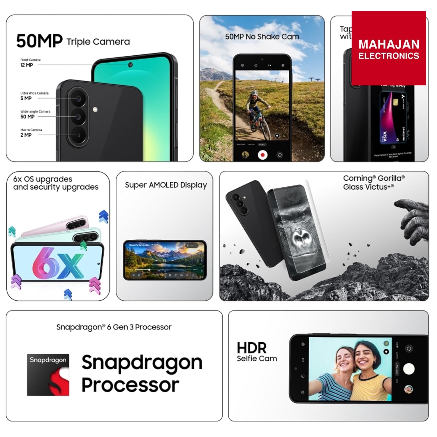 Samsung Galaxy A27 5G (Light Pink, 8GB RAM, 128GB Storage) | 50MP No Shake Triple Camera | Snapdragon 4nm – Mahajan Electronics Online.